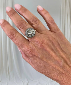 Victorian Diamond Gold and Silver Ring and Earrings Set - Castafiore