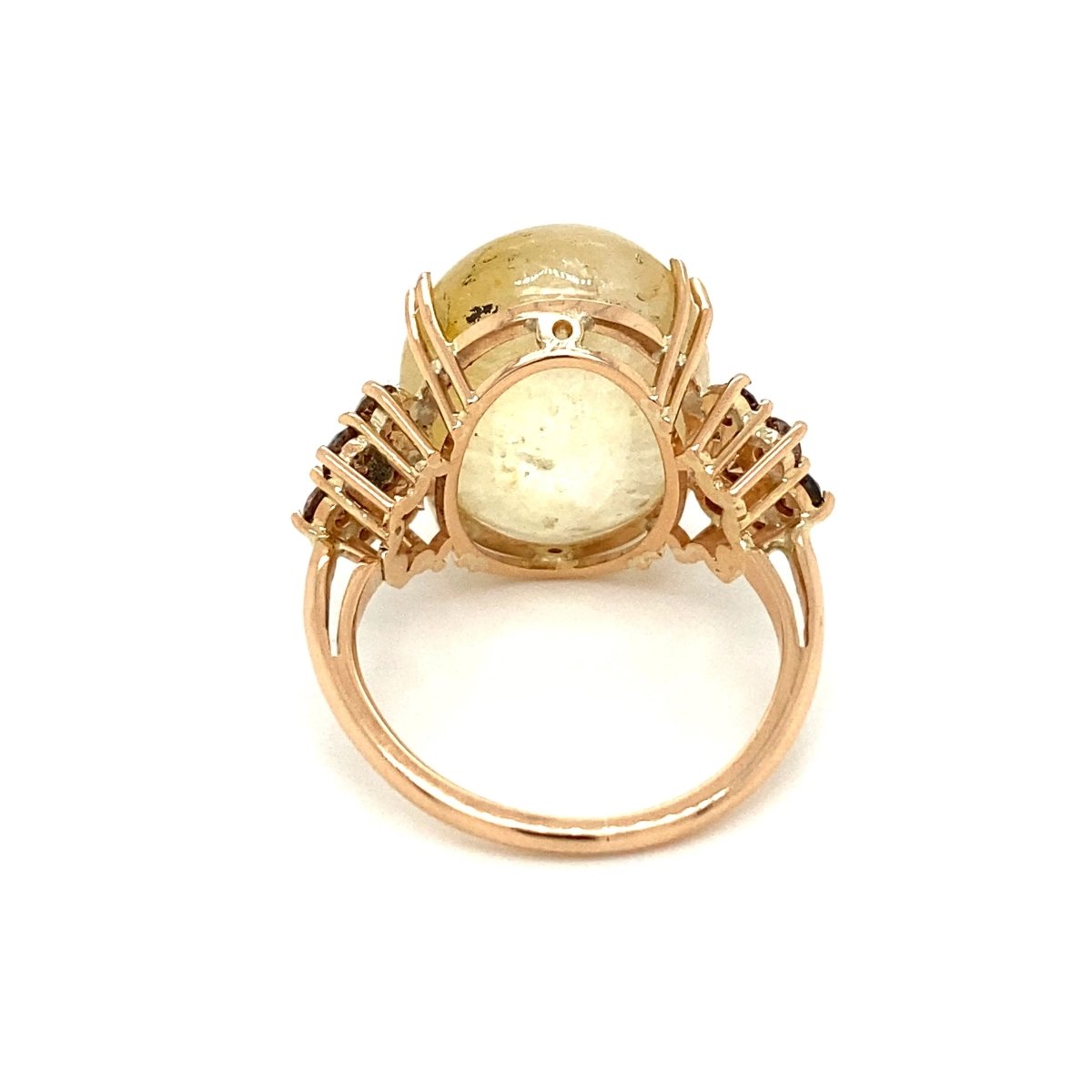 Vintage 32 Carat Natural Sapphire Diamond Cocktail Ring - Castafiore