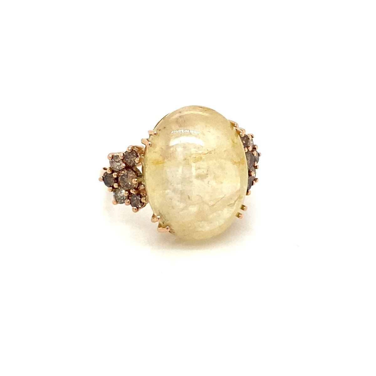 Vintage 32 Carat Natural Sapphire Diamond Cocktail Ring - Castafiore