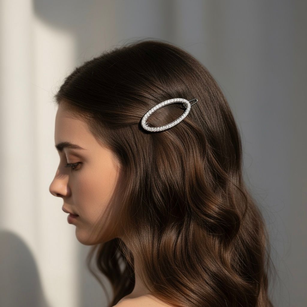 Vintage - Pince à Cheveux Or Blanc et Diamants - Castafiore