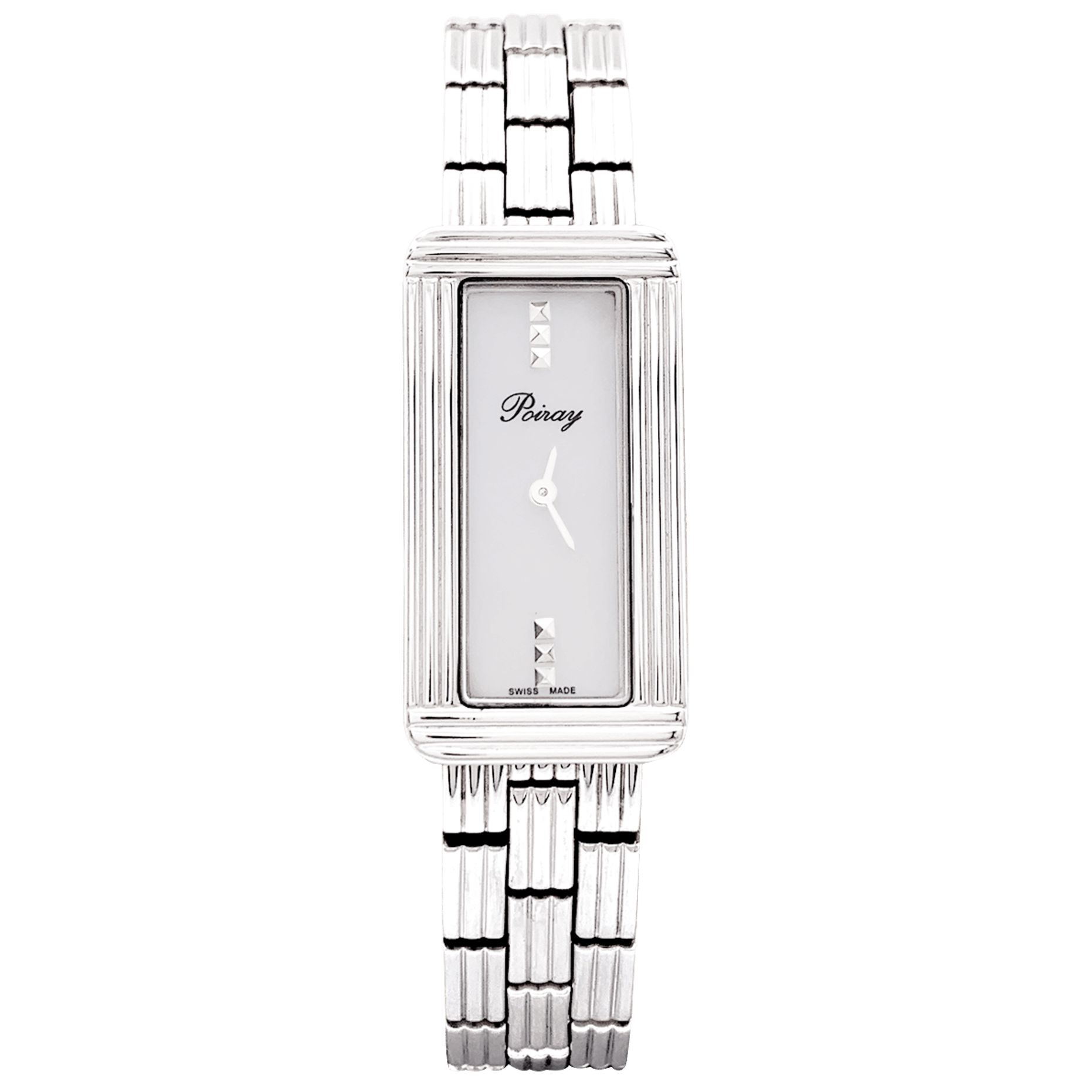 Montre Poiray, « Ma Baguette », acier, nacre.