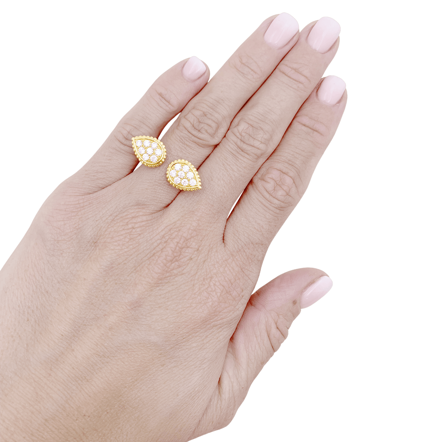 Bague Boucheron, "Serpent Bohème Motif S", or jaune, diamants.