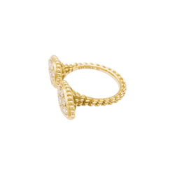 Bague Boucheron, "Serpent Bohème Motif S", or jaune, diamants.