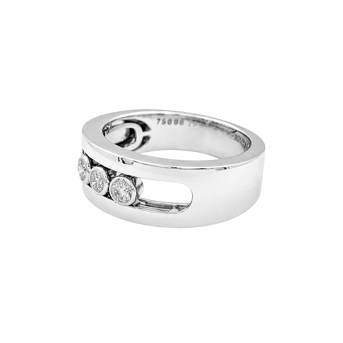 Bague Messika, "Move Joaillerie", or blanc, diamants.