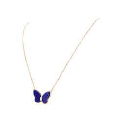 Collier Van Cleef & Arpels, "Papillon", or jaune et lapis-lazuli.