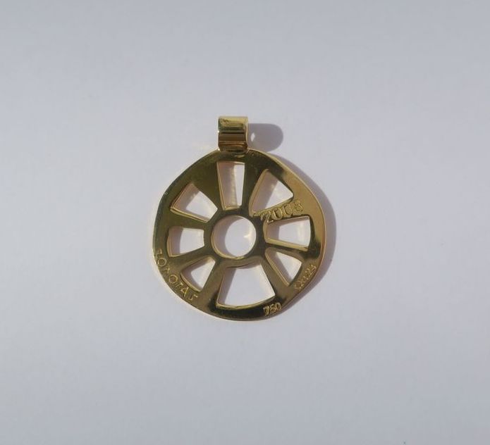 ZOLOTAS - Pendentif 2008 roue de la Fortune Or - Castafiore