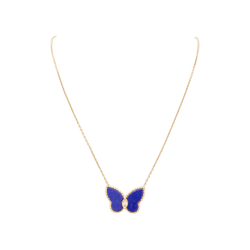 Collier Van Cleef & Arpels, "Papillon", or jaune et lapis-lazuli.