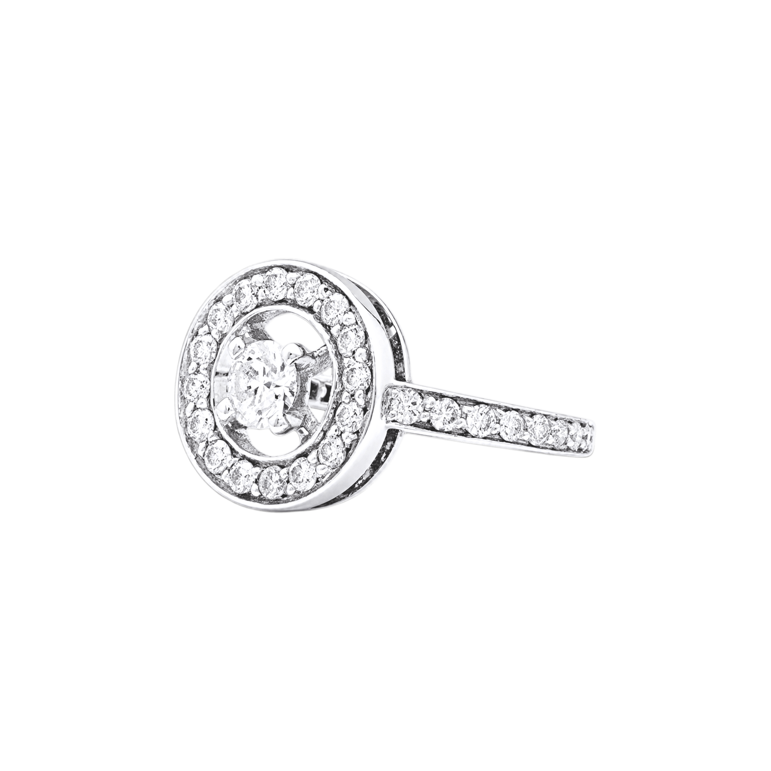 Bague Boucheron, "Ava", or blanc, diamants.