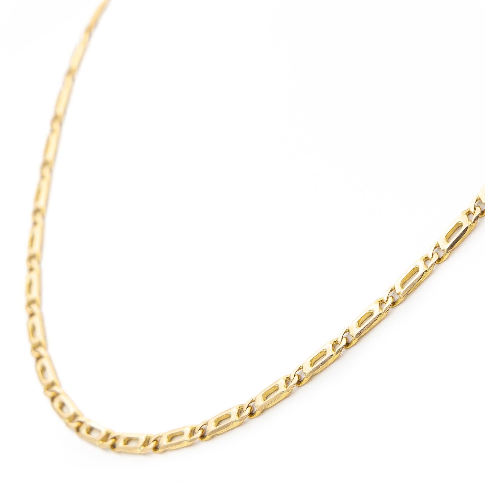 Collier Chaîne maille marine en or jaune