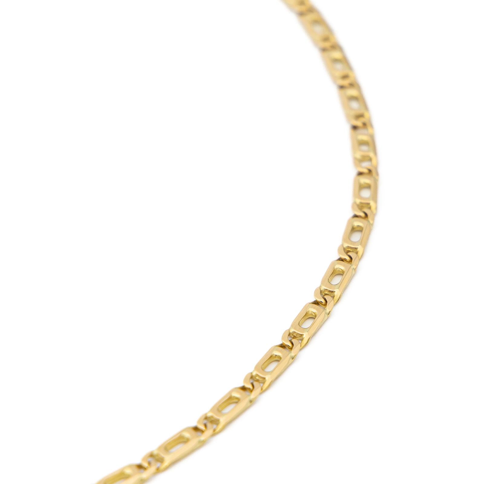 Collier Chaîne maille marine en or jaune