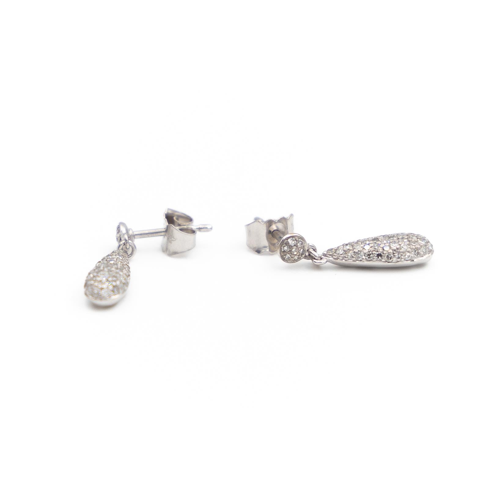 Drop Earrings White Gold Diamond
