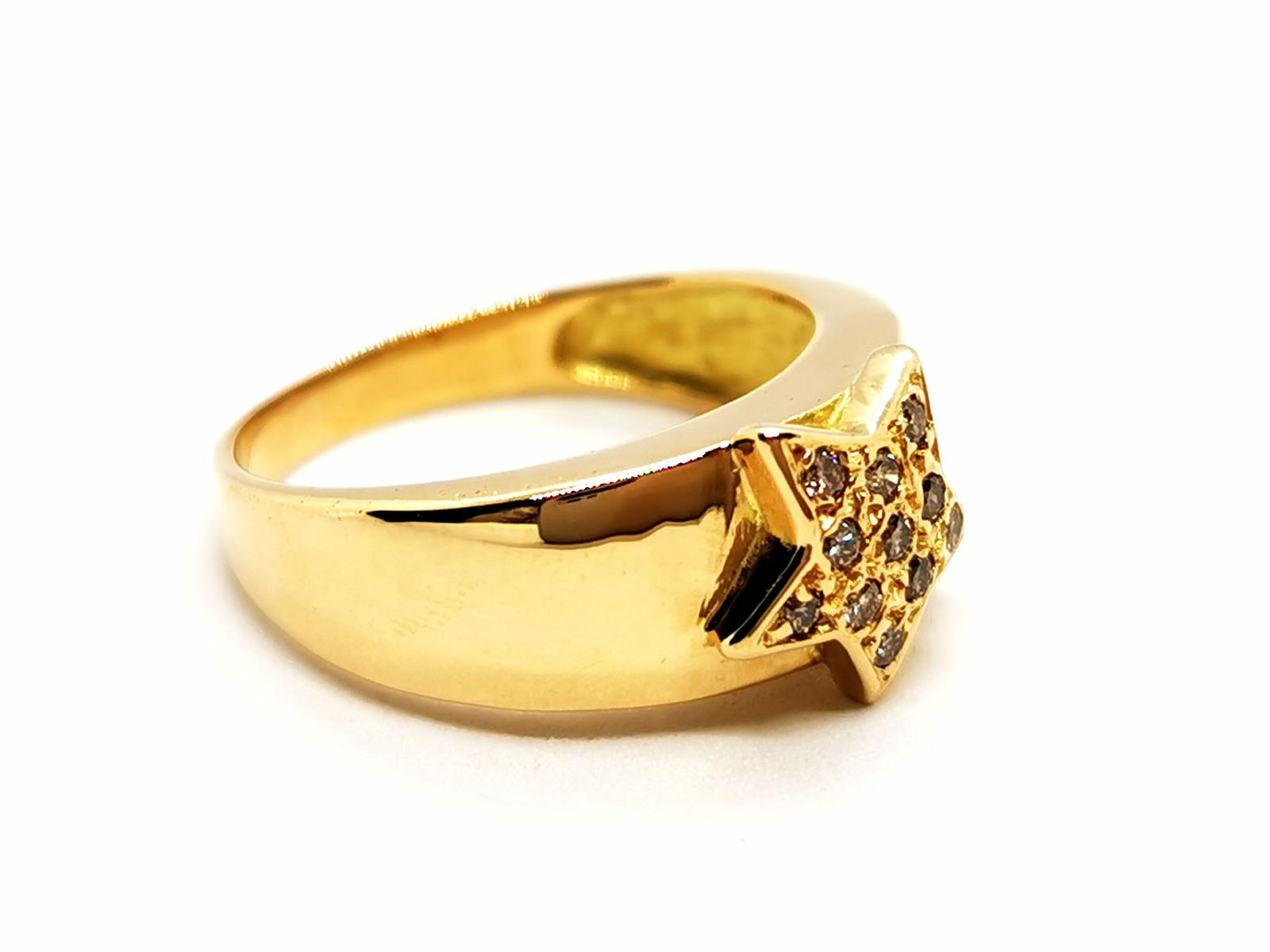 Bague Etoile Or jaune Diamant