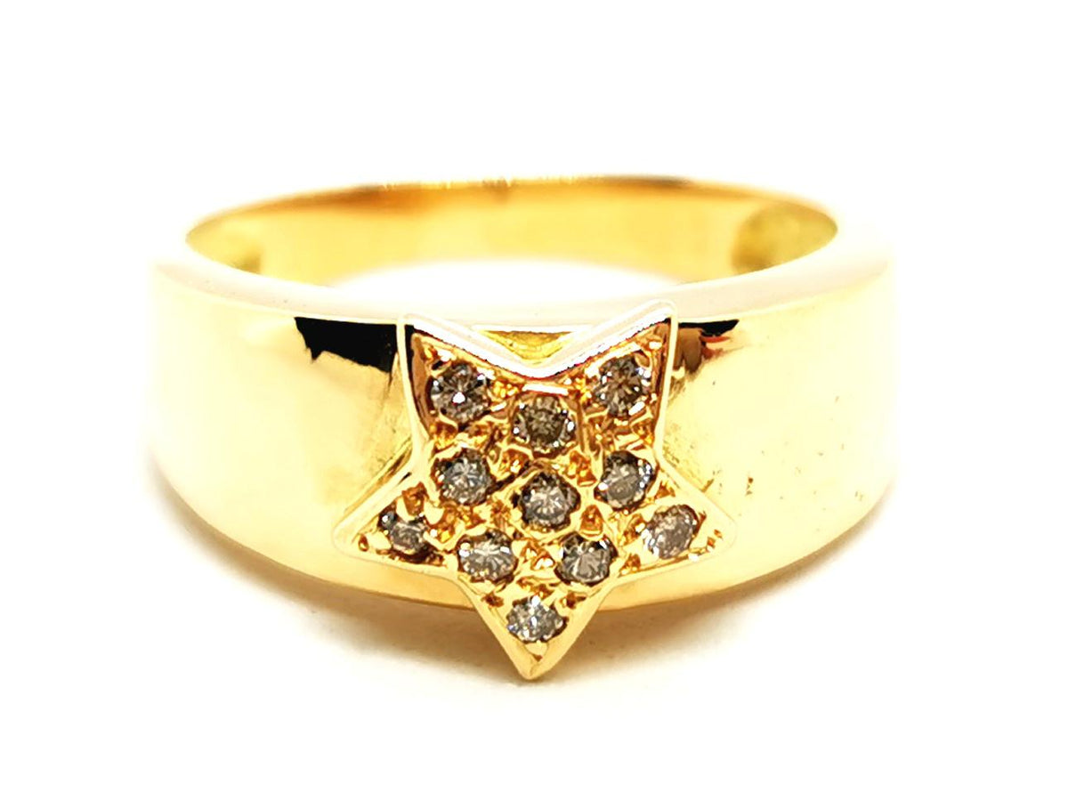 Bague Etoile Or jaune Diamant