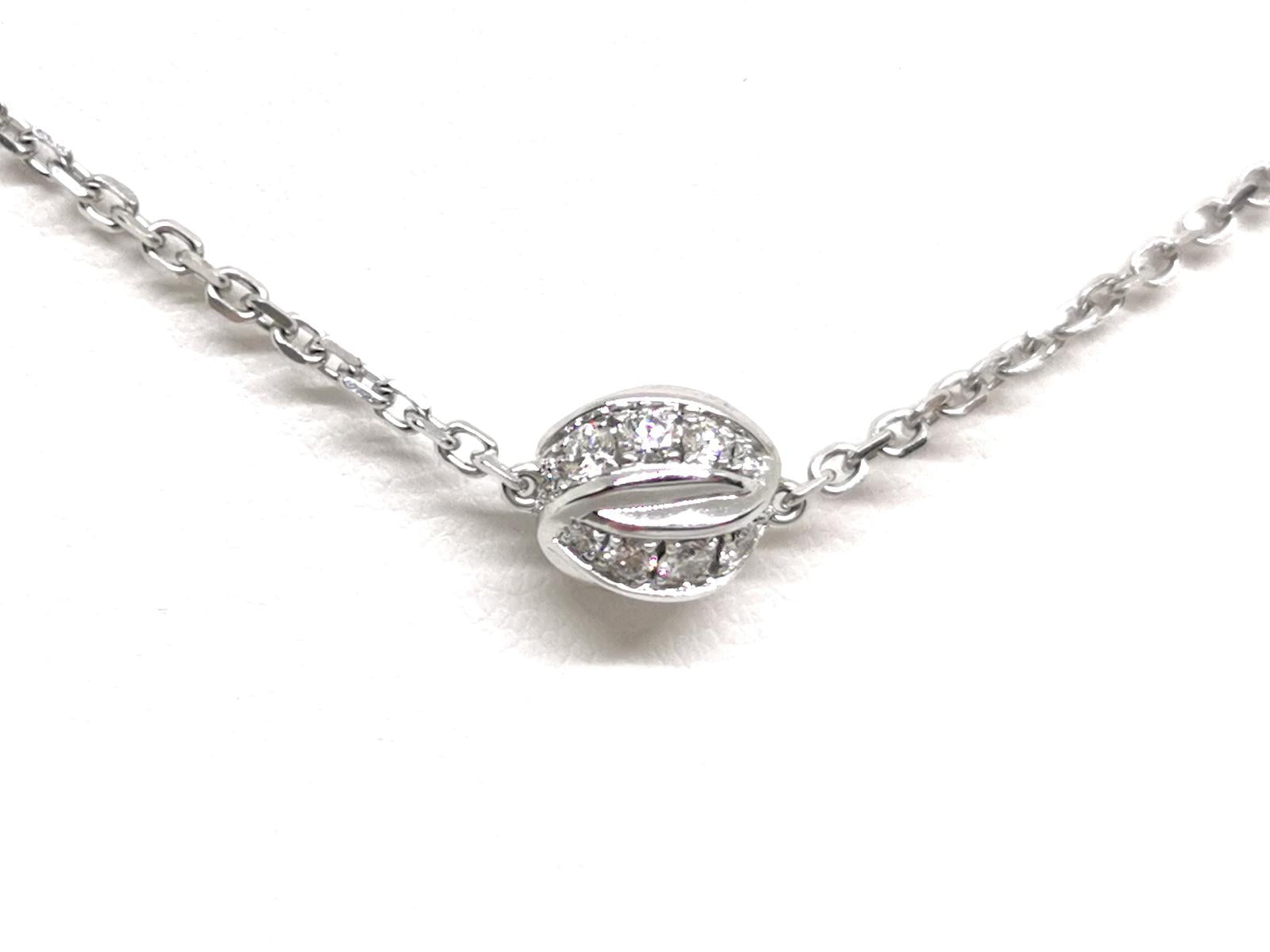 Chaumet Collier Pendentif Liens Or blanc Diamant