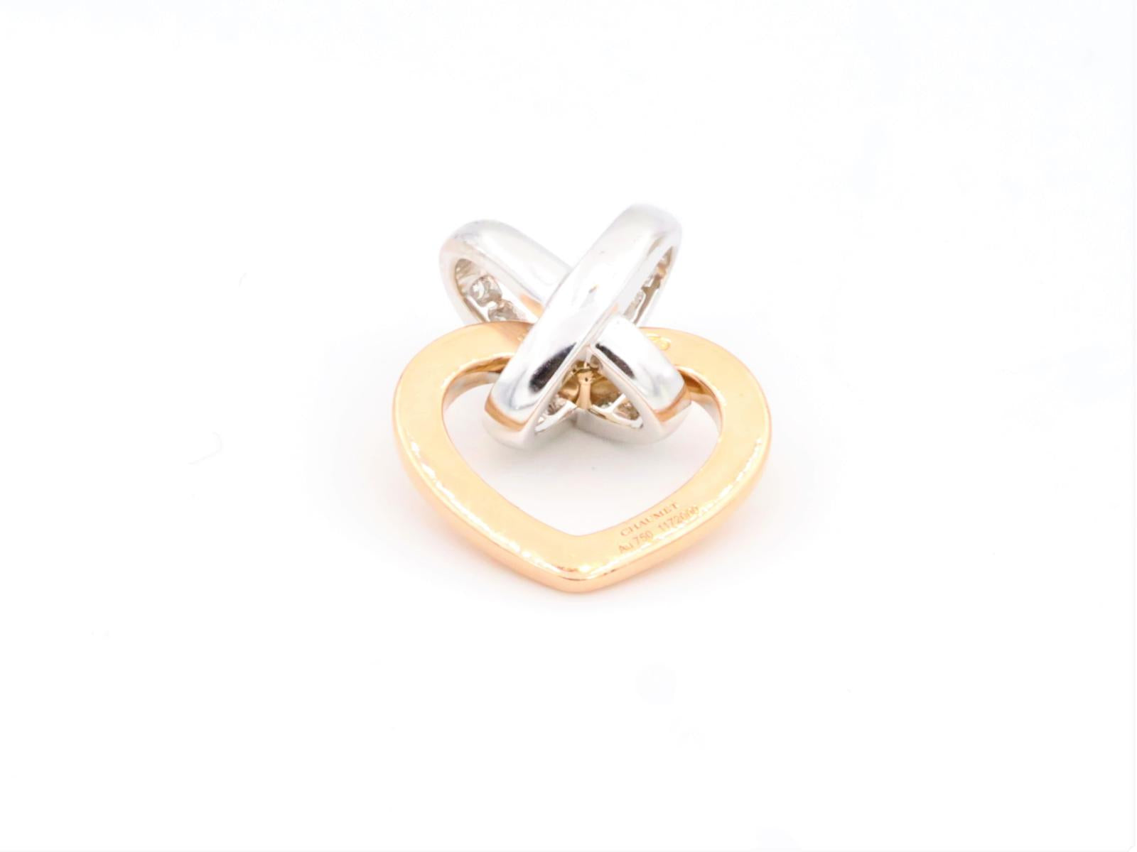 Chaumet Pendentif Coeur Lien Or jaune Diamant