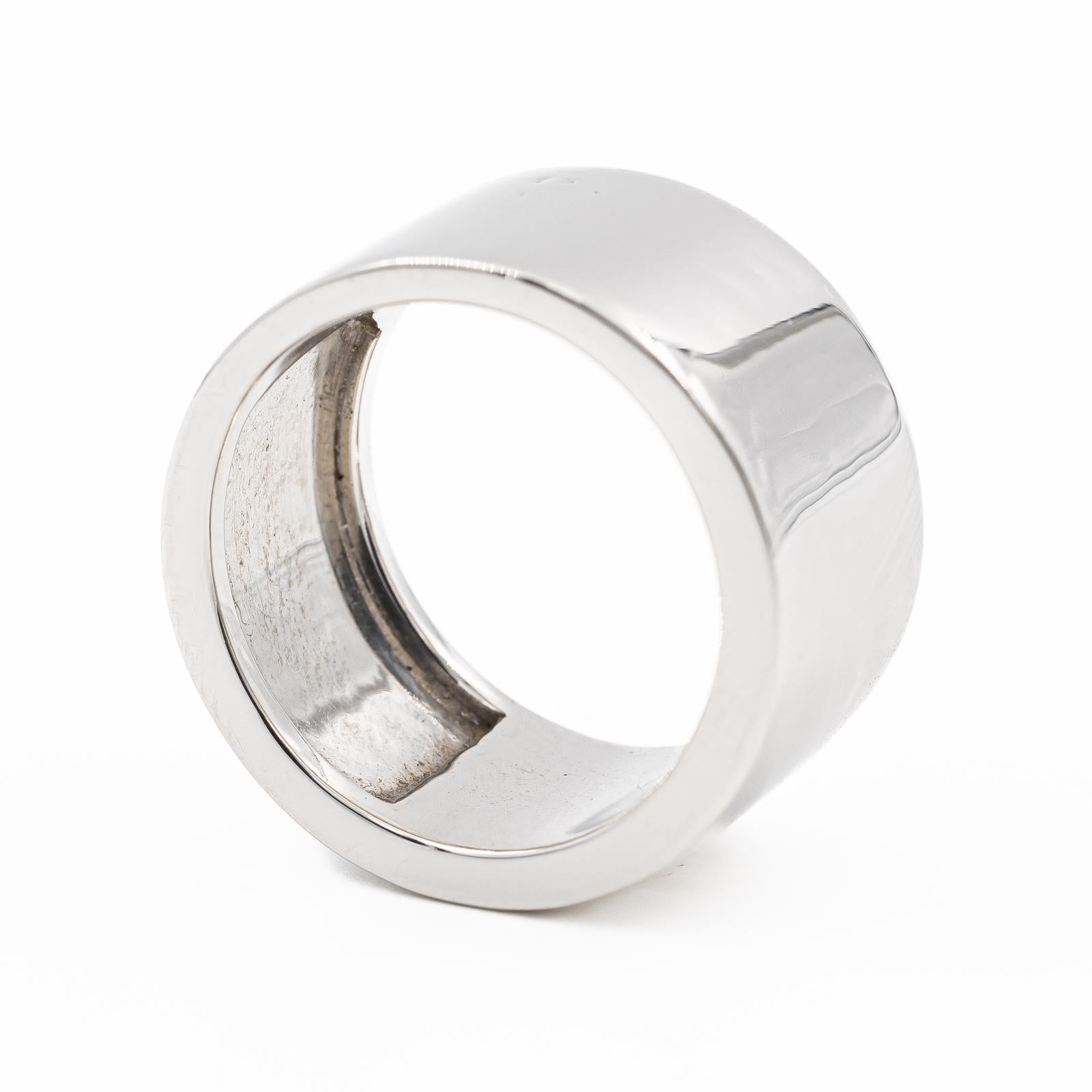 Bague Bandeau en or blanc et diamants