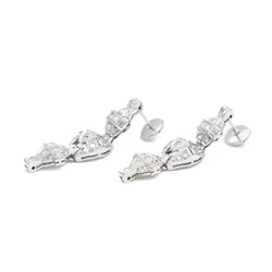 Art deco earrings White gold Diamond
