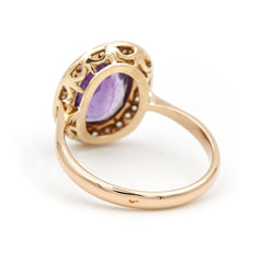 Bague Pompadour Or blanc Améthyste