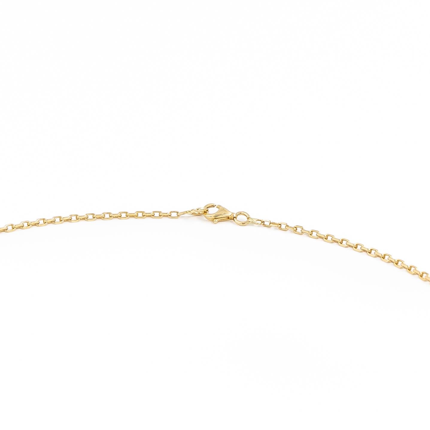 Cable link chain necklace in yellow gold