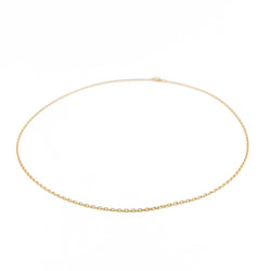 Cable link chain necklace in yellow gold