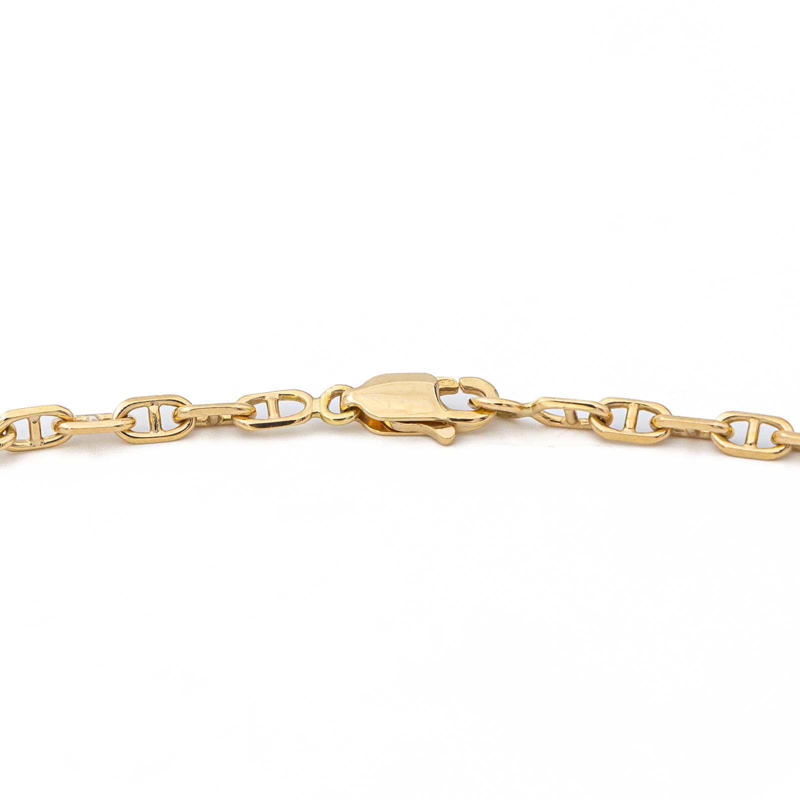 Collier Chaîne maille marine en or jaune