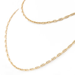 Collier Chaîne maille marine en or jaune