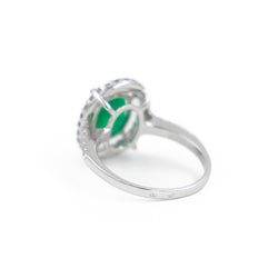 Pompadour ring White gold Emerald