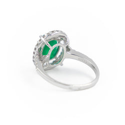 Pompadour ring White gold Emerald
