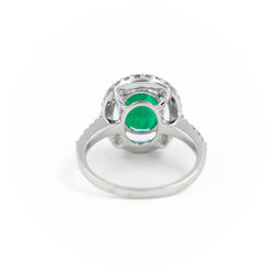 Pompadour ring White gold Emerald