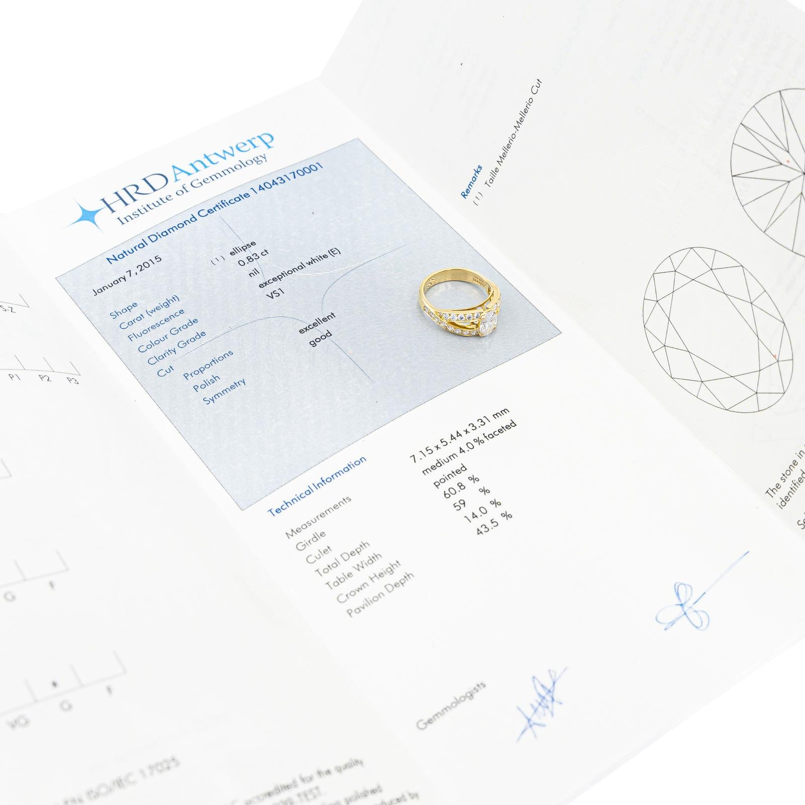 MELLERIO ring in yellow gold and diamond