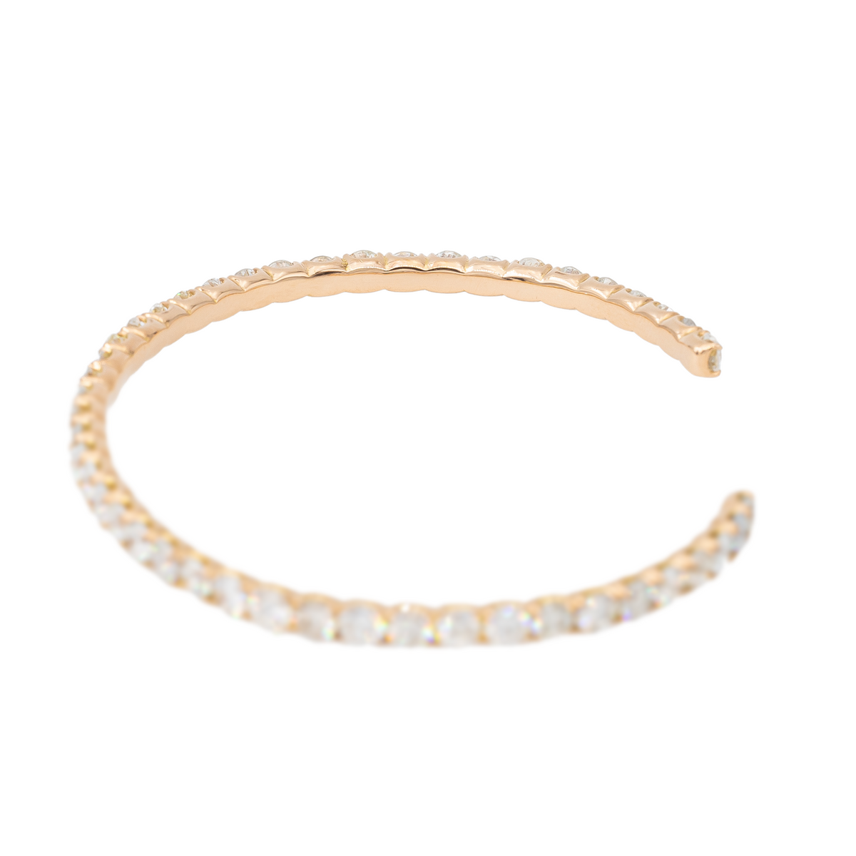Bracelet Jonc en or rose et diamants