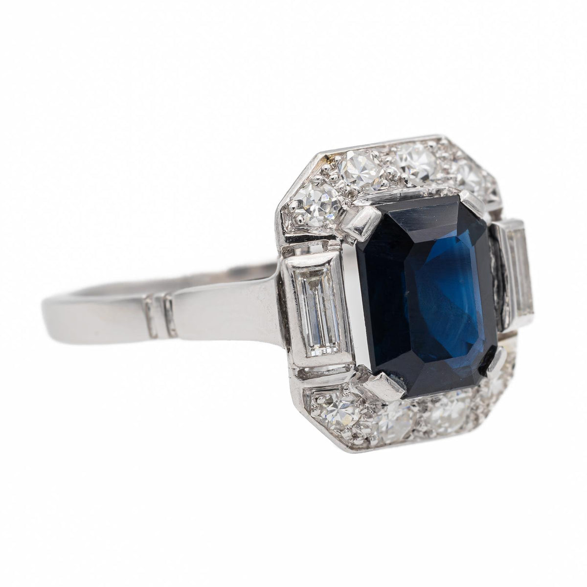 Bague Platine Saphir