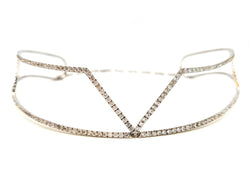 Graphic choker necklace in white gold and diamonds