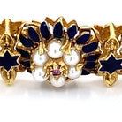 60s Gold Enamel Bracelet - Castafiore