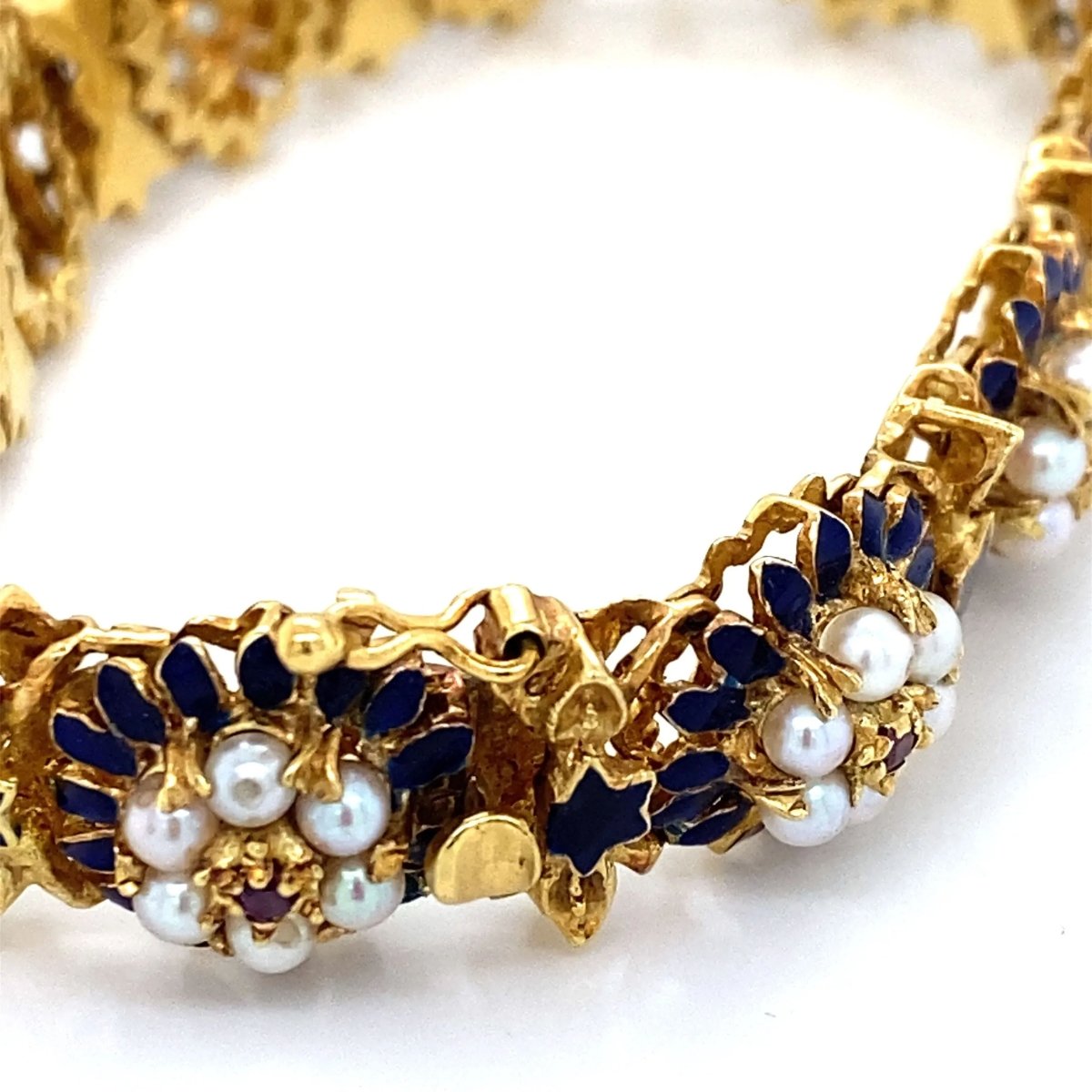 60s Gold Enamel Bracelet - Castafiore