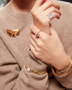 CARTIER “Juste un clou” ring in pink gold and diamonds