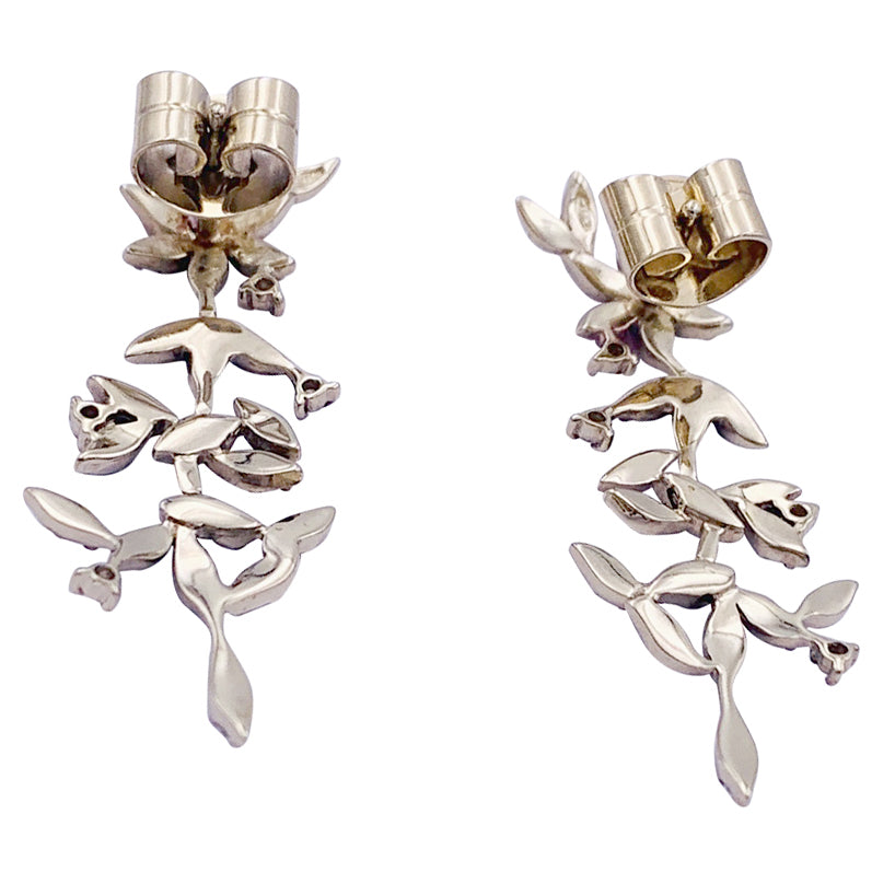 Boucles d'oreilles H.Stern, "Nature", or, diamants.