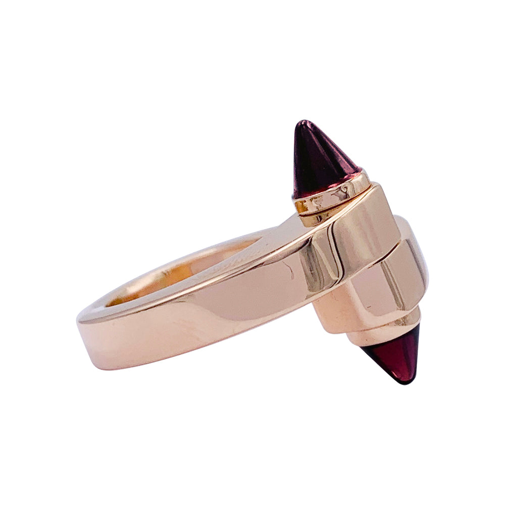 Bague CARTIER "Menottes" en or rose, grenats rhodolites