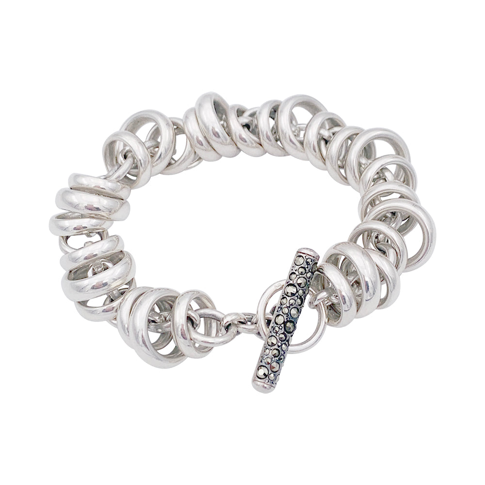 Bracelet Pomellato 67, "Rondelles", argent.