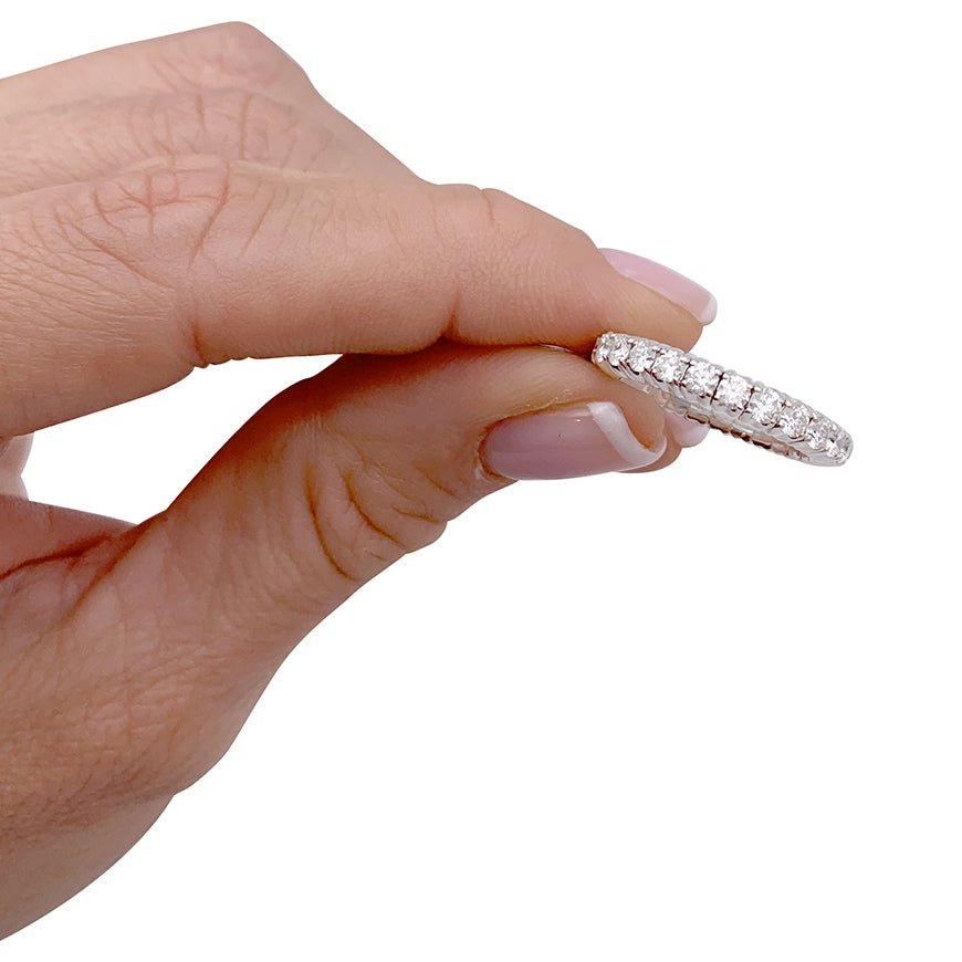 Alliance américaine en or blanc et diamants - Castafiore