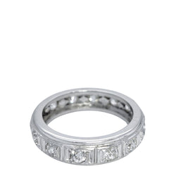 Alliance américaine en or blanc et diamants - Castafiore