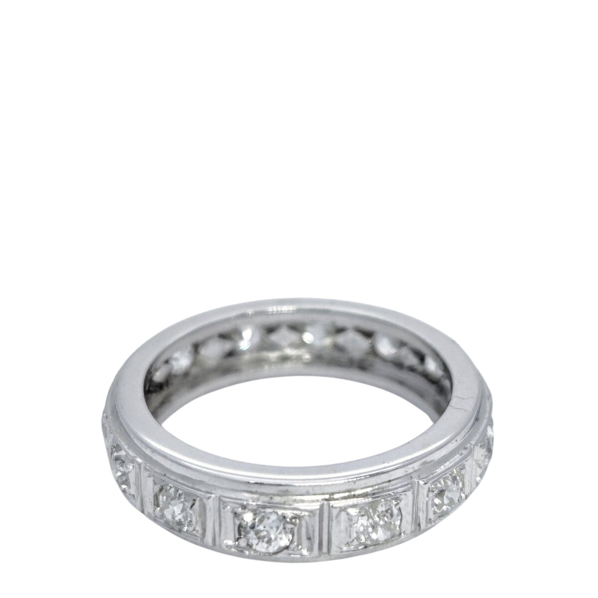 Alliance américaine en or blanc et diamants - Castafiore