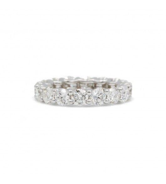 Alliance Américaine en or blanc et diamants - Castafiore