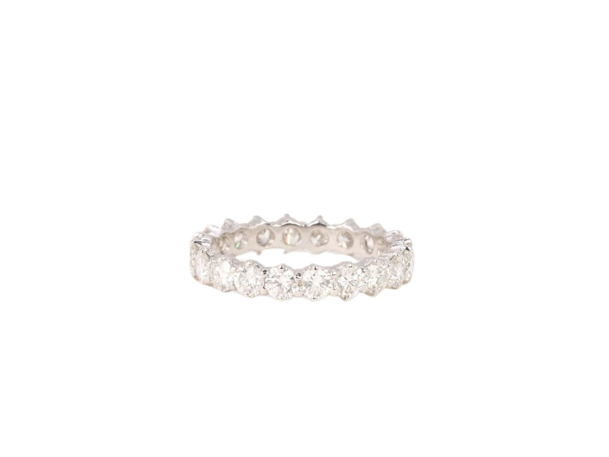 Alliance américaine vintage en or blanc et diamants - Castafiore