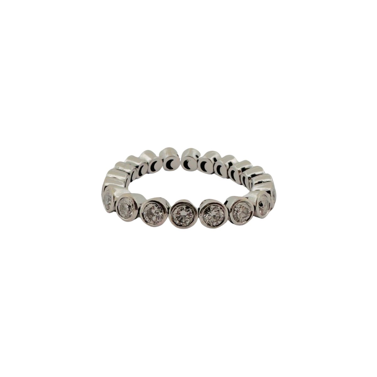 Alliance DE BEERS américaine en or blanc et diamants - Castafiore