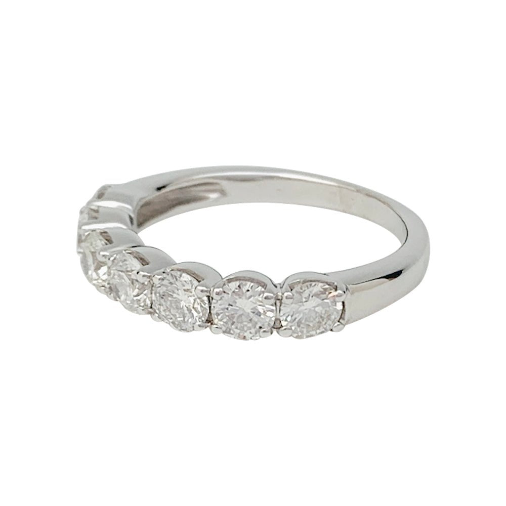 Alliance demi-tour or blanc, diamants - Castafiore