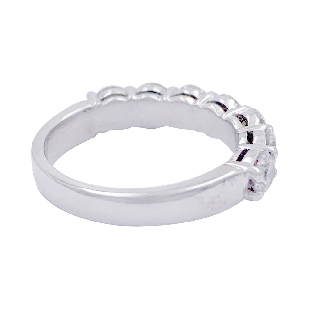 Alliance demi-tour or blanc, diamants - Castafiore