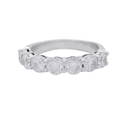 Alliance demi-tour or blanc, diamants - Castafiore