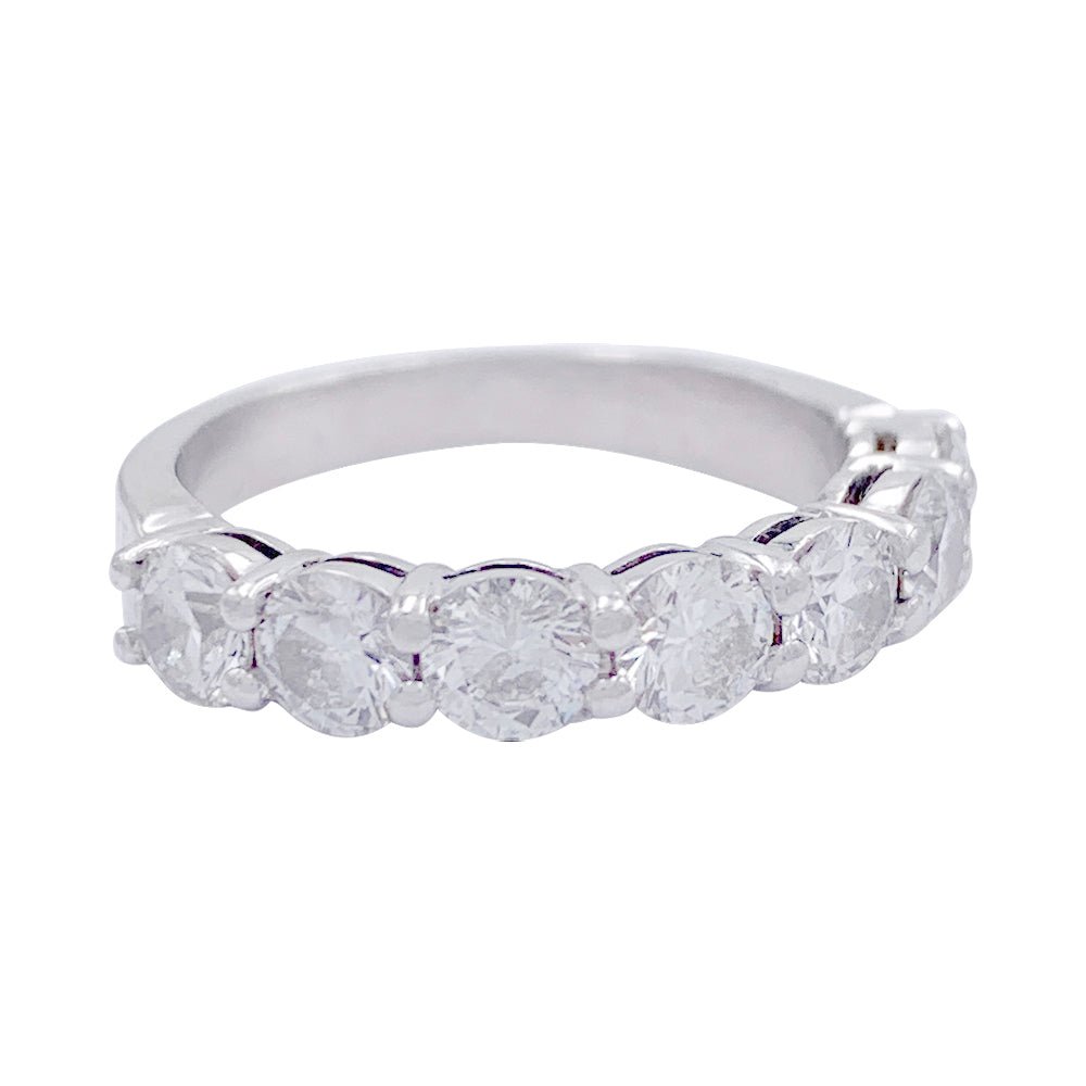 Alliance demi-tour or blanc, diamants - Castafiore