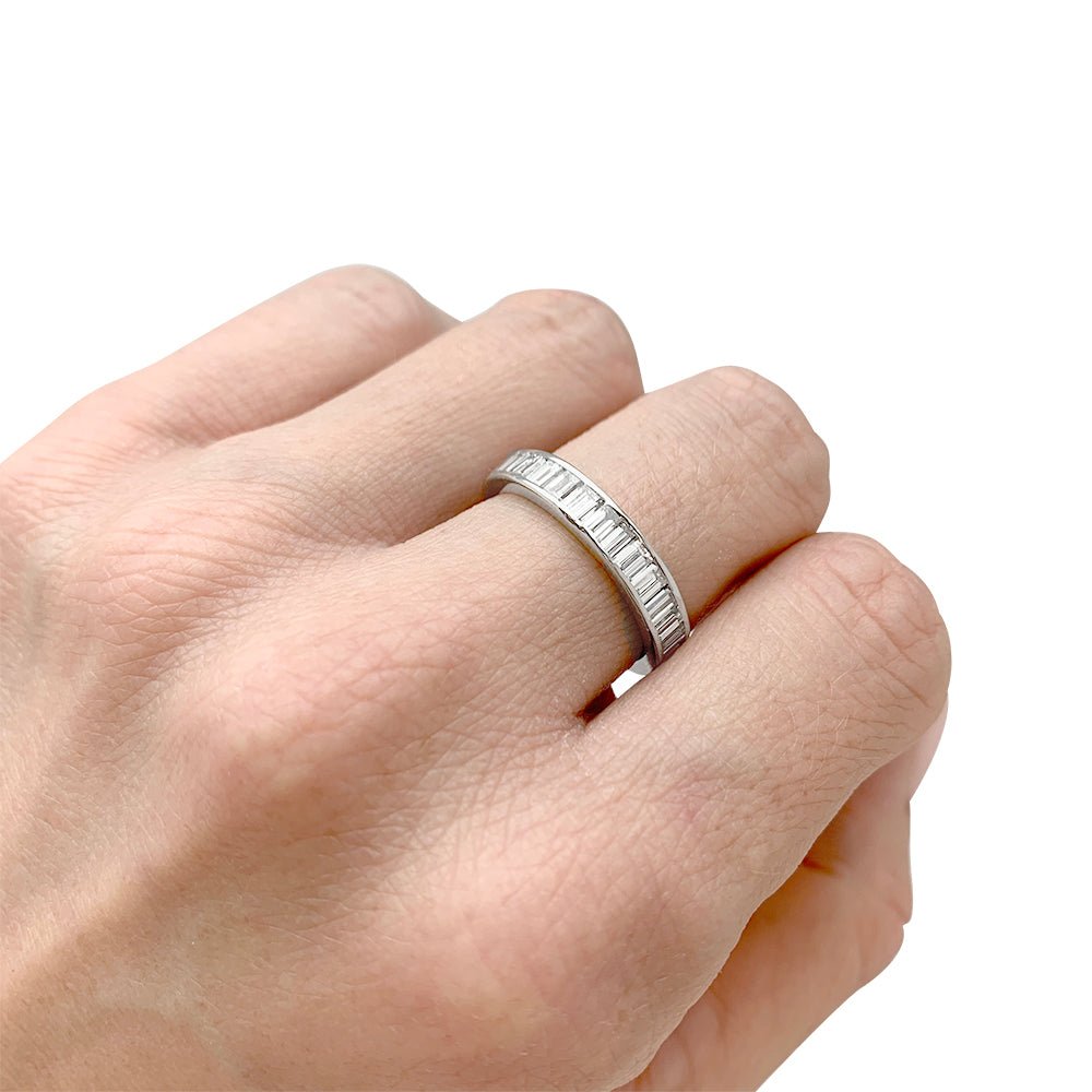 Alliance diamants baguette platine - Castafiore